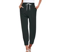 Generisch Jogginghose Damen Baumwolle Große Größen, Sweathose Damen Lang Warm Bündchen Loungehose Leichte Sweatpants Regular Fit Yogahose Weiche Fitnesshose Bequeme Freizeithose Outdoor Sporthose