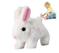 Generisch Jouet de Lapin à sauts, Lapin houblonné | électrique réaliste | Figures d'animaux en Peluche interactives Pour Les Filles des Garçons, sautant, tremblement de Nez, oreilles tremblantes