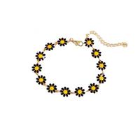 Generisch Joyas creativas Margaritas Clavícula Pulsera Señoras Temperamento Minimalista Pintado Gotas Glaseado Flor Pulsera Relojes Niños, talla única, Aleación de cinc, No es una piedra preciosa