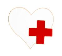 Generisch Joyería con significado Amor Cruz Roja Forma Color Aleación Accesorios Broche Regalo Broche Cadena de Joyería (D, Talla única)