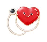 Generisch Joyería con significado Amor Cruz Roja Forma Color Aleación Accesorios Broche Regalo Broche Cadena de Joyería (B, Talla única)