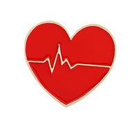 Generisch Joyería con significado Amor Cruz Roja Forma Color Aleación Accesorios Broche Regalo Broche Cadena de Joyería (A, Talla única)