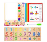 Generisch Juego a juego, juguetes de conteo de madera de 29,7 cm, coloridos, educativos, números de enseñanza, divertidos juguetes de aprendizaje portátil, para el hogar, la escuela, viajes, la sala