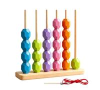 Generisch Juego apilable para niños | Conteo de matemáticas competitivo - Puzzle apilable de perlas a juego para preescolar, niños de 3 a 6 años, en casa, en el aula, viajes