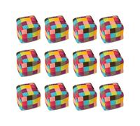 Generisch Juego de 12 bolsas de fútbol de ganchillo para interior de ganchillo, bolsas de malabares para jugar al aire libre, para adultos, familias, amigos, niñas y adolescentes