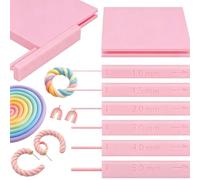 Generisch Juego de 12 rodillos de perlas para arcilla, 6 unidades | Herramienta de moldeo de perlas para mujeres y principiantes para crear pendientes, collares y manualidades