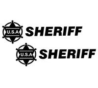 Generisch - Juego de 2 Pegatinas para Coche de Sheriff, 30 cm o 50 cm de Largo (91/3)