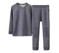 Generisch Juego de 2 piezas de ropa interior térmica para niños adolescentes, camiseta de compresión, pantalones leggings, capa base para clima frío, azul, 3-4 años