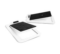 Generisch Juego de 2 soportes de altavoces de escritorio para altavoces de estantería medianos y medianos de 3 a 4 pulgadas para Edifier MR4 MR3 MR3BT accesorios de configuración de escritorio blanco