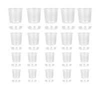 Generisch Juego de 20 macetas transparentes para cultivo de frutas y jardín, para jardineros, cultivadores, agricultores, alféizar de ventana, balcón, , terraza, parterres, etc