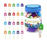 Generisch Juego de 20 piezas de aprendizaje para niños en edad preescolar, juego de matemáticas para niños pequeños, herramienta de aprendizaje temprano para reconocer y ordenar números