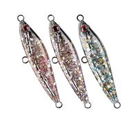 Generisch Juego de 3 señuelos de bajo, intermitentes brillantes para de , cebo de para agua dulce, para agua dulce y salada, tipo de lucioperca y mero