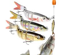 Generisch Juego de 3 señuelos de bajo para pesca de agua salada, para trucha, cebo de natación con caja de almacenamiento para agua dulce, río, lago, mar, trucha, bagre, perca, pescadores