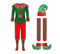 Generisch Juego de accesorios para el día de fiesta medieval, color verde y rojo, para el día de fiesta, actuación escénica, ropa para niños, histórica para carnaval, castillo de princesa, caballero