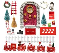 Generisch Juego de accesorios para puerta de hadas, soporte decorativo para puerta pequeña con accesorios, decoración para el hogar, boda, fiesta, actividades de manualidades para casa en miniatura