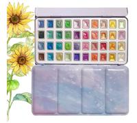 Generisch Juego de acuarela de 40 colores, paleta portátil compacta, kit de pintura multiusos | Colección creativa de acuarela que ayuda a diseñar obras de arte y caligrafía y pintura de arcilla