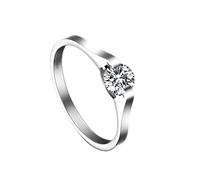 Generisch Juego de anillos para niños con circonita estructurada y un anillo de plata para mujer