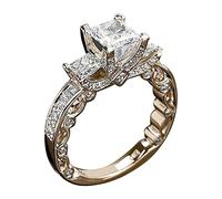 Generisch Juego de anillos Veret Exquisito Anillo Simple Bisutería Accesorios populares Silbatos De Los Anillos, 6, Metal, Sin piedras preciosas