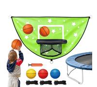 Generisch Juego de baloncesto Goal para trampolines - Tela PP 98 x 50 cm 370 g | Juego de aro de rebote para niños, juego de baloncesto con mini bolas | Playground Backyard Garden Park Party Outdoor