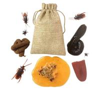 Generisch Juego de broma - Juego de 10 piezas de broma con excrementos | Originales juguetes de mordaza prácticas bromas con excrementos falsos cucarachas para Halloween