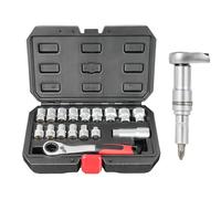 Generisch Juego de carraca Di Prese A Cricchetto - 27,5 x 18 x 6 cm Juego de carraca Di Strumenti A Presa | Kit Chiavi | Kit Compatto Per Manutenzione Veicoli Idraulica Impianti Elettrici Tubature