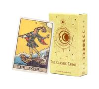 Generisch Juego de cartas de tarot tradicional, juego de 78 hojas | Cartas de tarot para aprender - para adivinación, principiantes, Navidad, viajes, diario, aprendizaje, para lecciones y para