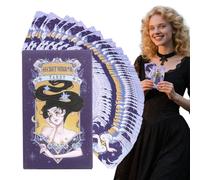 Generisch Juego de cartas del tarot | Aprendizaje del Tarot, 78 cartas Oráculo y Libro Espiritual Para Adivinación Y Astrología
