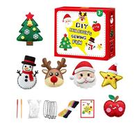Generisch Juego de costura para niños, 6 piezas, decoración de árbol de Navidad, entretenido juego de manualidades, para guardería, preescolar, empleo, , árbol de Navidad, temporada