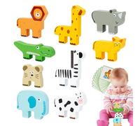 Generisch Juego de equilibrio de madera, juguete educativo para promover la coordinación con diversión, equilibrar las habilidades motoras finas con tarjetas, para niños a partir de 3 años familia