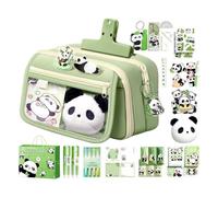 Generisch Juego de escritura Panda | material escolar con diseño de panda - bonito estuche - para aulas, estudiantes y niñas, para fiestas de cumpleaños, Navidad, fiestas