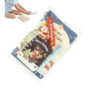 Generisch Juego de escritura para niños, cuaderno escolar de Navidad con bolígrafo, llavero de Papá Noel, para niños en casa y escuela en el aula para aprender notas y para fiestas