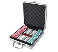 Generisch Juego de fichas de para juegos de mesa de cartas | Conjuntos de profesionales seguros | Juego de fichas de Counting Counters con carcasa de aluminio para noches de juego