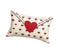 Generisch Juego de fundas de almohada para sofá, color rojo y suave, fundas de almohada decorativas para el día de San Valentín, decoración de vacaciones, hogar, salón, dormitorio, sofá, cama