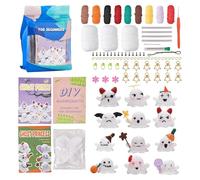 Generisch Juego de ganchillo de Halloween para principiantes, muñeco fantasma con hilo de algodón, instrucciones en vídeo, kit de inicio completo para niñas, madres, regalo creativo, decoración de