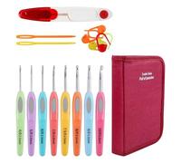 Generisch Juego de ganchos de ganchillo ergonómico, accesorios de punto, juego de ganchillo de hilo, para entusiastas de las familias, mujeres, hombres, aficionados, hacer como pasatiempo de viaje