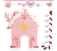 Generisch Juego de Golf navideño, Divertido Juego de minigolf con obstáculos de Bastones de y Bolas de casa de Jengibre, Divertido Juego Familiar, decoración navideña para y hogar