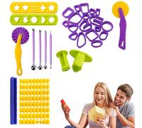 Generisch Juego de herramientas para esculpir arcilla de 98 piezas, cortadores de forma redonda, 20 x 12 x 4 cm, juego de herramientas de cerámica, multifunctional, Comprehensive and Versatile for All
