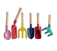Generisch Juego de jardinería para niños, pala portátil, tenedor y rastrillo, pala de jardín y herramientas de excavación para, para patio, césped, patio trasero, juego al aire libre y camping