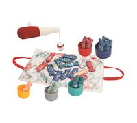 Generisch Juego de | Juguete de caña de Pescar con Vasos apilables - Juego Educativo para Promover el reconocimiento de Colores para el hogar y la educación en el hogar