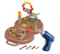 Generisch Juego de juguetes educativos - de herramientas para niños, 203 piezas, juego de construcción de tornillos, juego educativo | de aprendizaje de resolución de problemas, juego