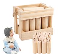 Generisch Juego de lanzamiento al aire libre - Juego de césped Chess Clash Actividad familiar en el patio trasero de madera, seguro para todas las edades, niños a partir de 3 años | Yard Picnic portón