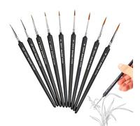 Generisch Juego de lápices de dibujo de color negro, juego de 9 lápices de tinta negros para caligrafía, esquí, anime, estración, buena absorción de pigmentos, fácil de dibujar