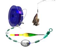 Generisch Juego de línea de pesca - Kit de construcción portátil automático con un flotador que cambia de color | Juego básico de línea de pesca - Para estanque, mar, agua y barco, al aire libre y