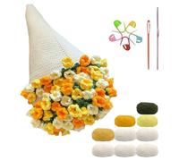 Generisch Juego de manualidades de mantas DIY | Ramo romántico de ganchillo hecho a mano | Ramo de flores manta DIY hecho a mano | para principiantes, mamá, Navidad, San Valentín