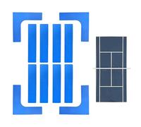 Generisch Juego de marcadores de campo - Marcas de lanzamiento para pistas de tenis, accesorios portátiles para entrenamiento, bádminton, tenis, voleibol