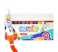 Generisch Juego de marcadores - Lápices de pintura para creativos, lápices de doble punta resistentes al agua con punta de 8 mm, gran selección de colores, lavable para diario, ideas de manualidades