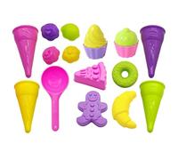 Generisch Juego de moldes de construcción de 17 piezas, juguetes de arena | Boys Family Outdoor Summer Vacation Travel Game Party Sandbox Play Digging Building Castle Tool Kit Kids Gift Portable Bucke