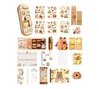 Generisch Juego de papelería - diseño de capibara, bonito regalo de , juego de papelería Capybara, para niñas, adolescentes, hijo, hija, familia, amigos, guardería, b, Siehe Beschreibung, Ver