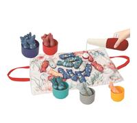 Generisch Juego de para niños pequeños - Juego de de Tela con Vasos apilables, Actividades de Aprendizaje para el Ejercicio de detección, Padres e Hijos, interacción Preescolar, guardería