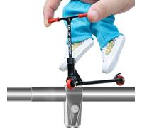 Generisch Juego de patinete de dedos de metal - Patinete de dedo de aleación con pantalones, zapatos y herramientas | Juguete realista para diapasón de rodillos, mini juguete para niños y adultos